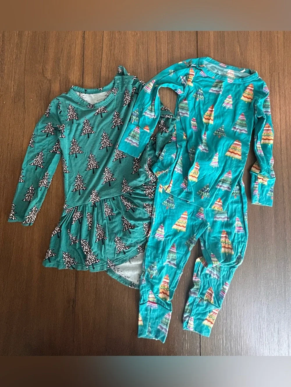 Posh Peanut Holiday Tree Dress & Pajama Set